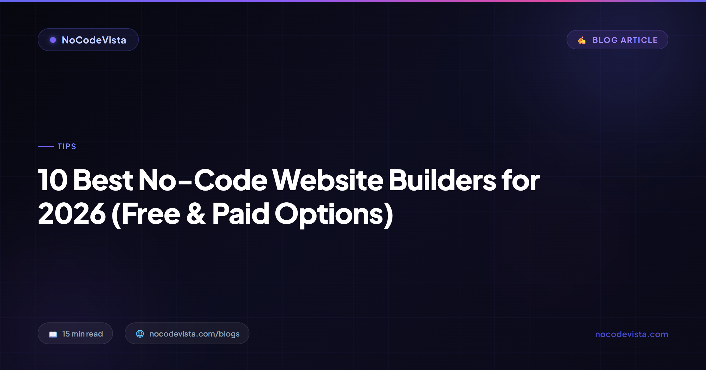 10 Best No-Code Website Builders 2026 | NoCodeVista