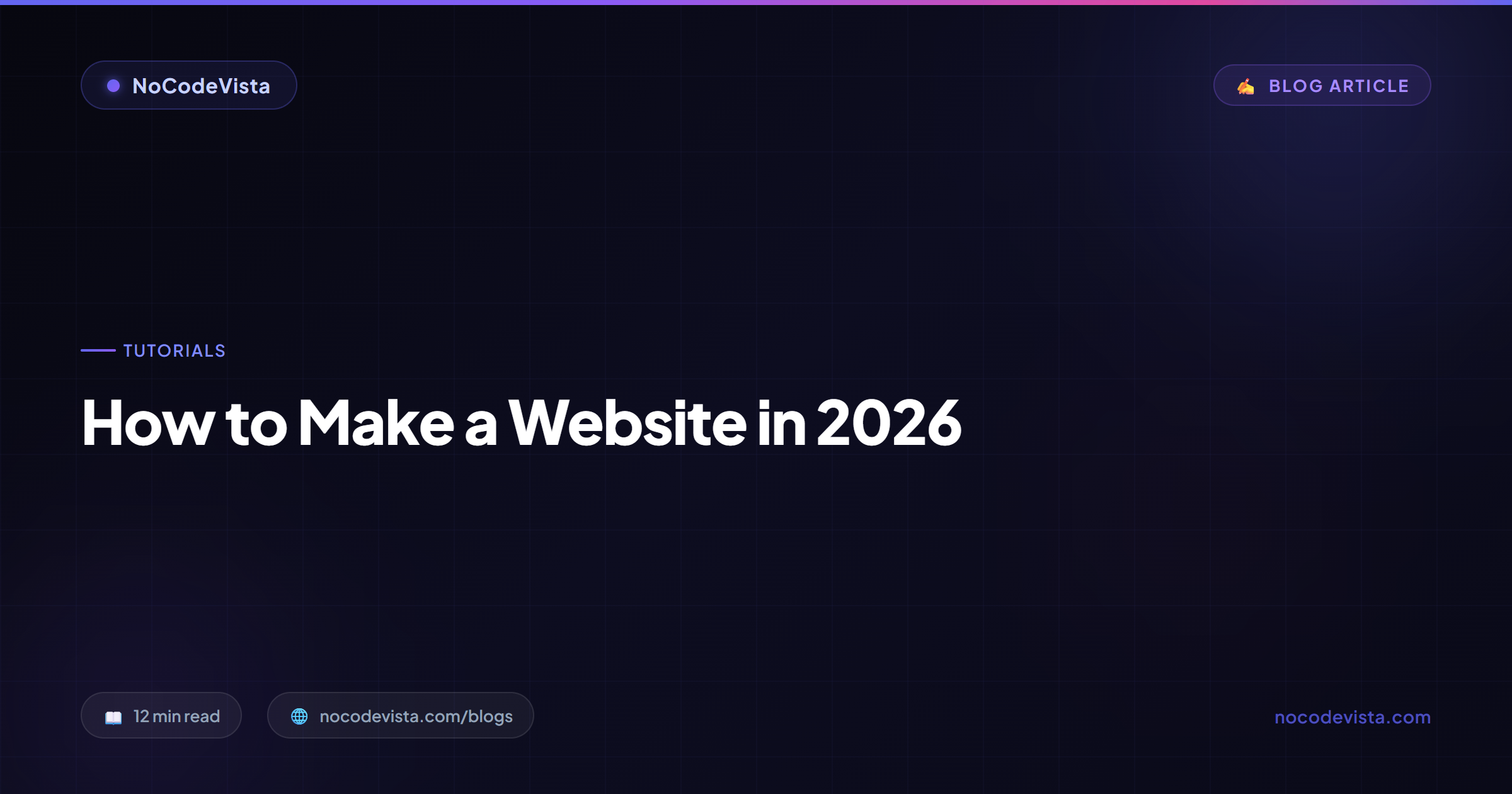 How to Make a Website From Scratch: 2026 Guide | NoCodeVista