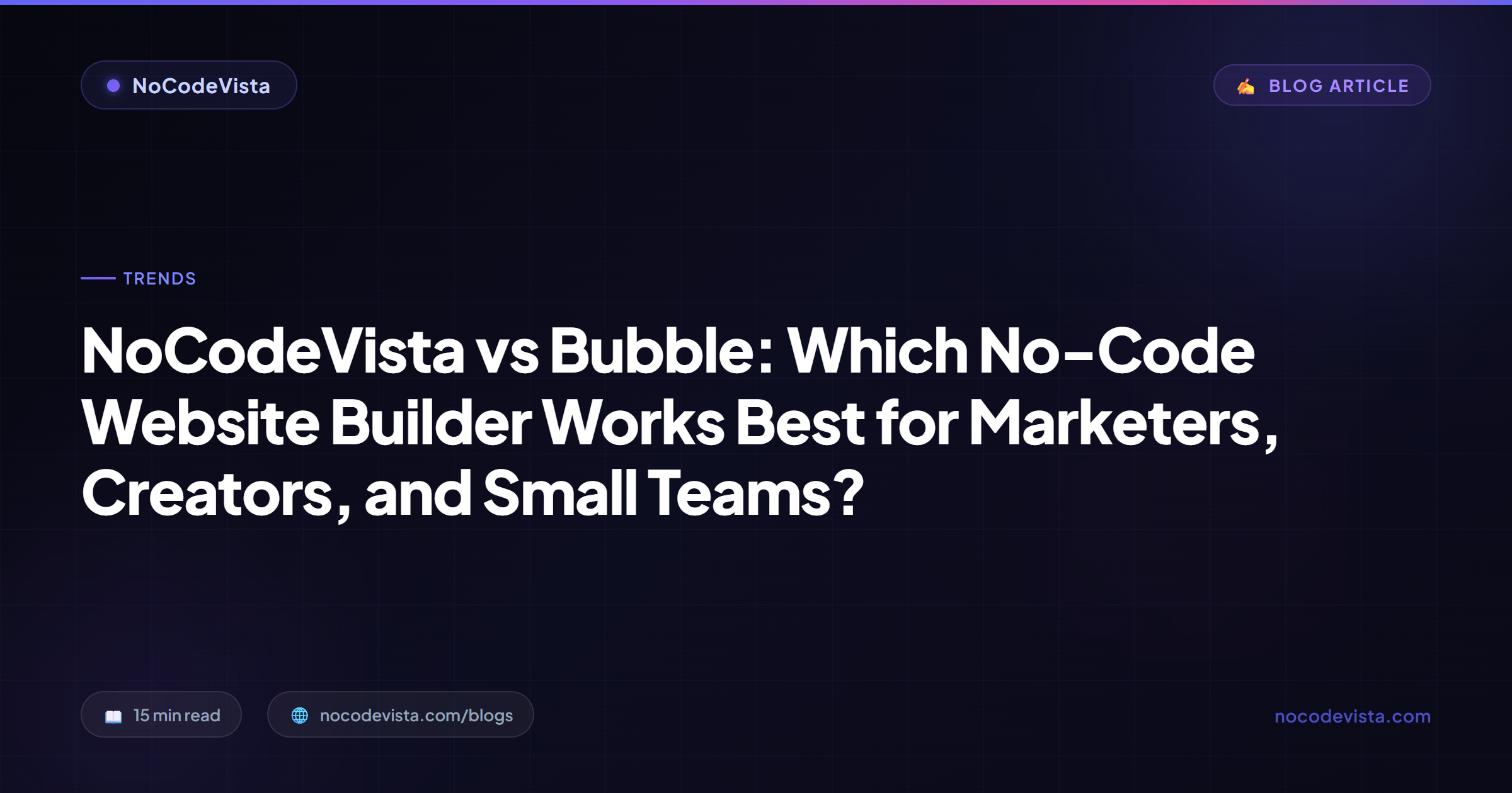 NoCodeVista vs Bubble (2026): Site or Web App? | NoCodeVista