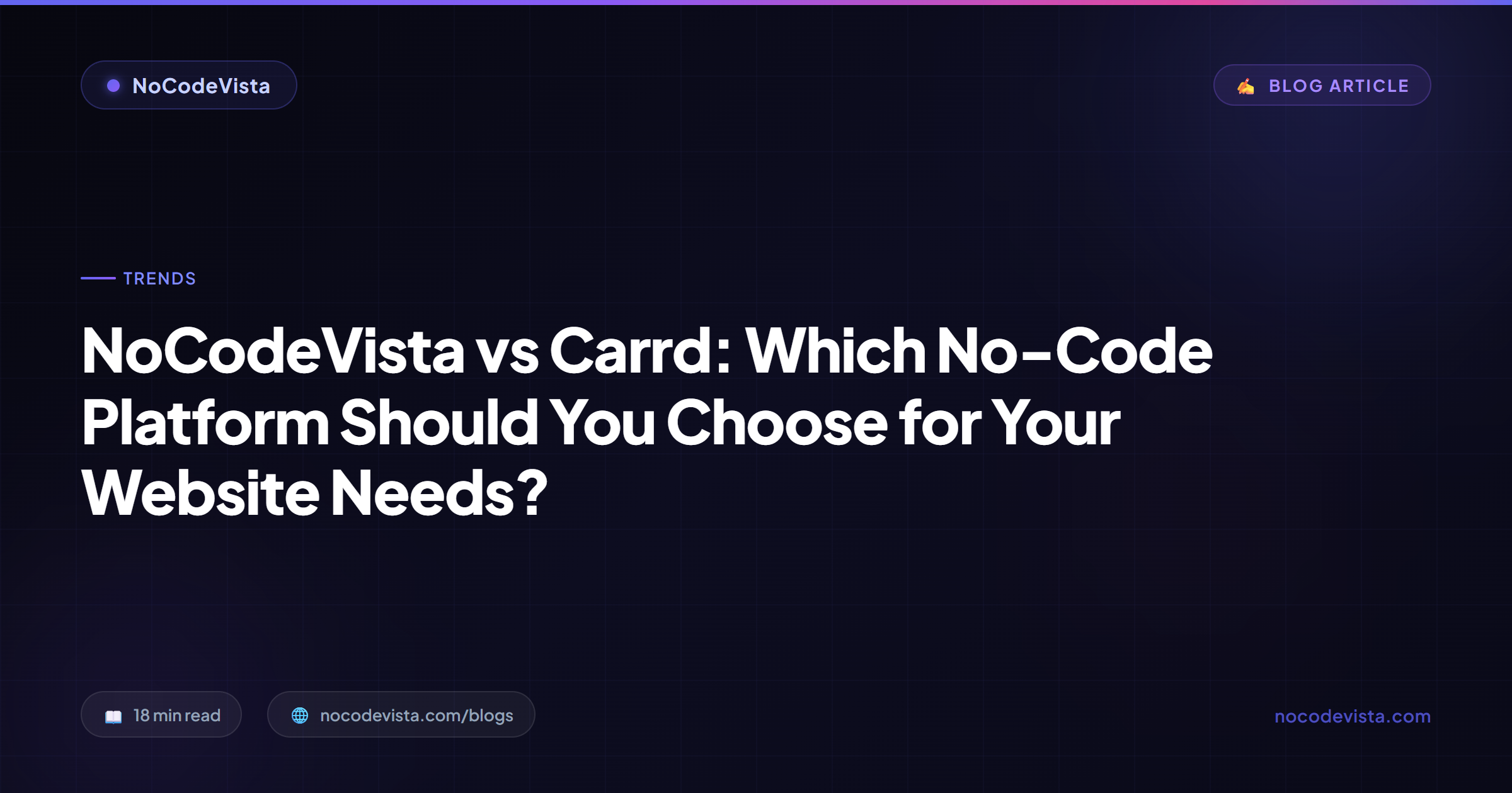 NoCodeVista vs Carrd (2026): Full or One-Page? | NoCodeVista